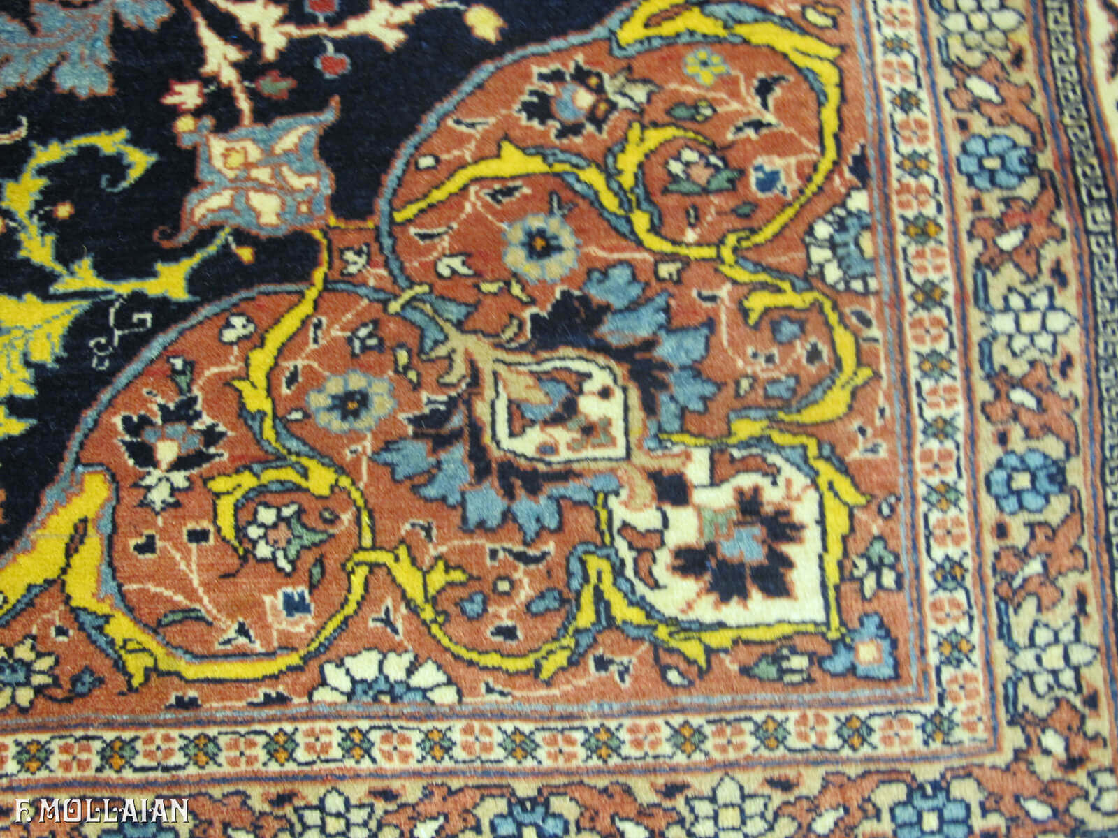 Tapis Persan Antique Tabriz Hadji djalili n°:85993837